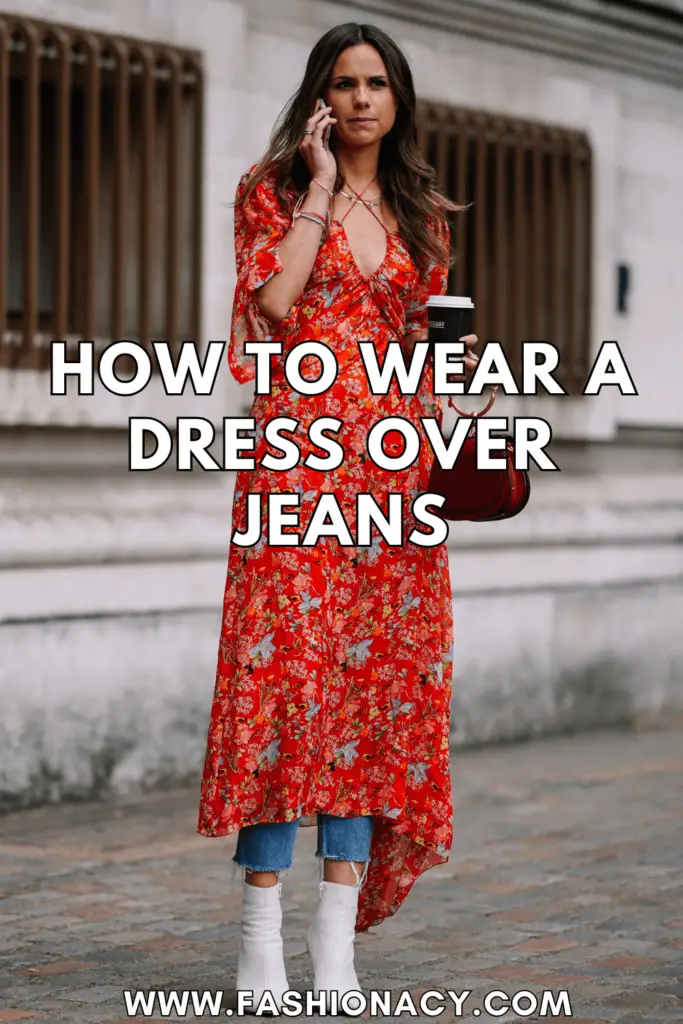How to Wear a Dress Over Jeans