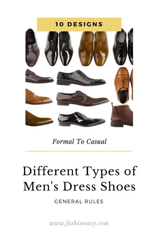 types of men's dress shoes