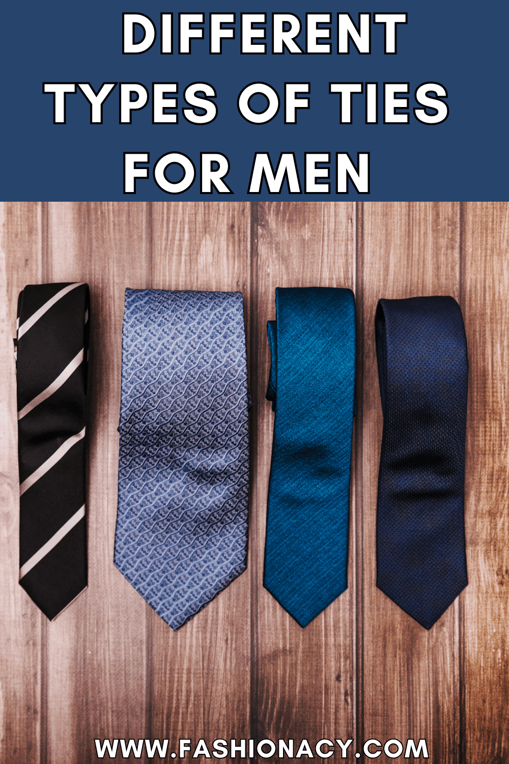 different types of men's ties