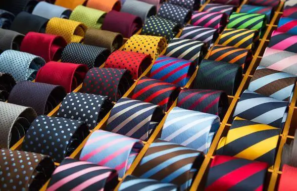 different types of men's ties