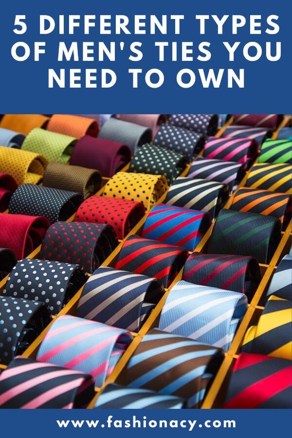 types of men's ties