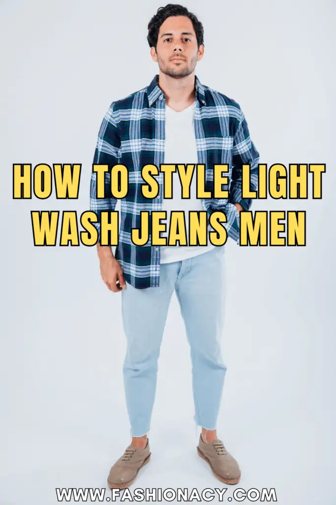 How to Style Light Wash Jeans Men