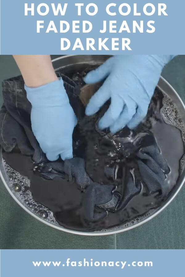 how to dye your jeans darker