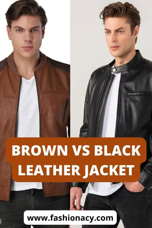black leather jacket vs brown