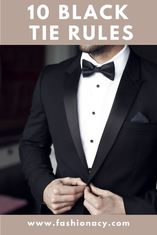 black tie attire rules dress code