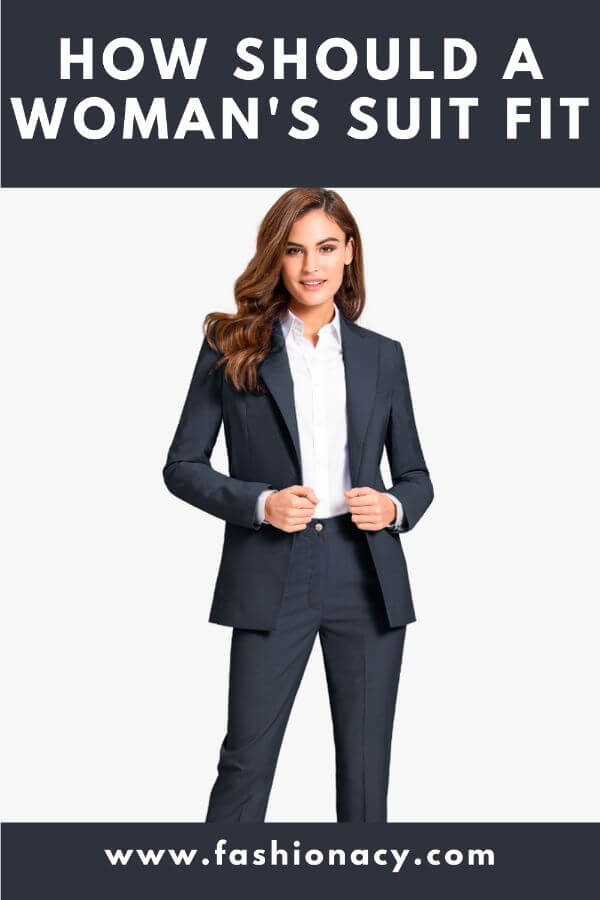 how should a suit fit a woman