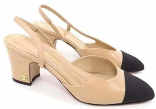 Chanel Two-tone Slingback Heels