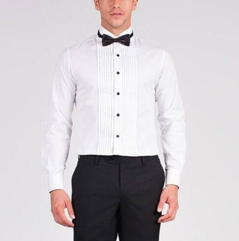 Pleated-Front-tuxedo-shirt