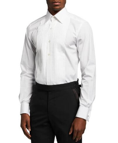 Plissé-Front-tuxedo-shirt