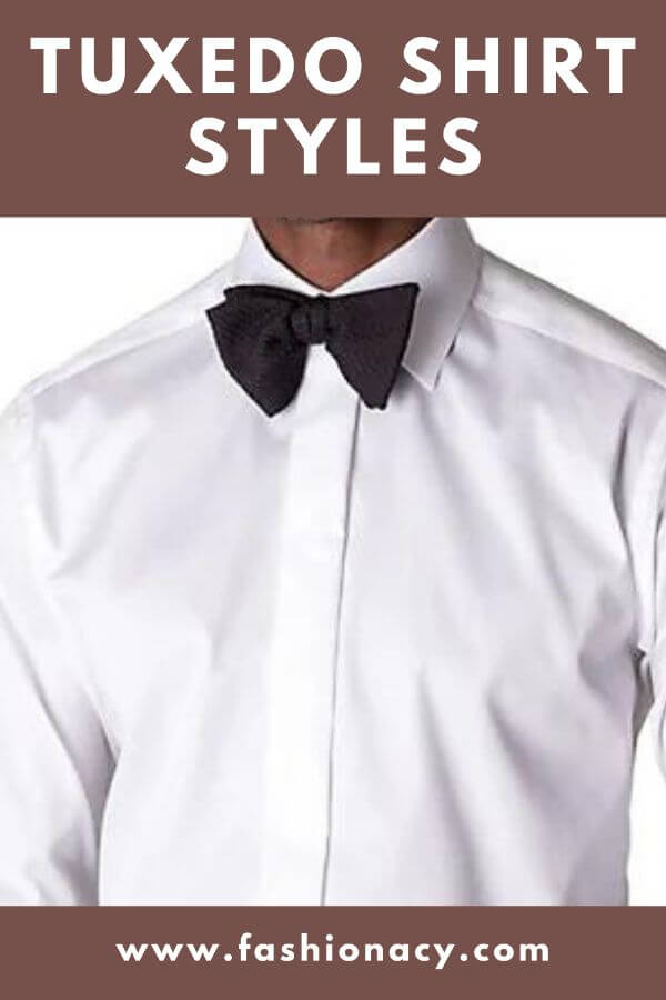 different types of tuxedo shirts