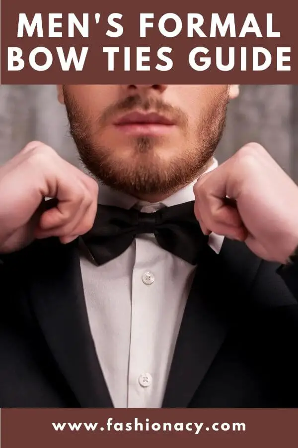types of formal bow ties