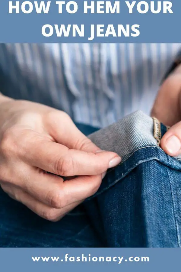 how to cut jeans that are too long
