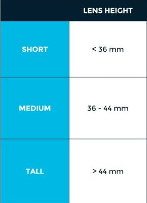 sunglasses size height