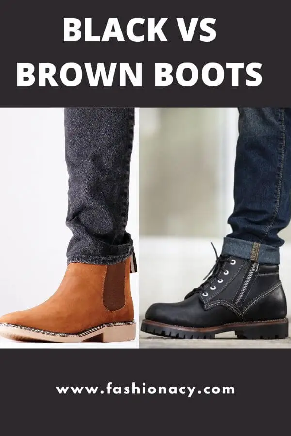 brown boots vs black boots