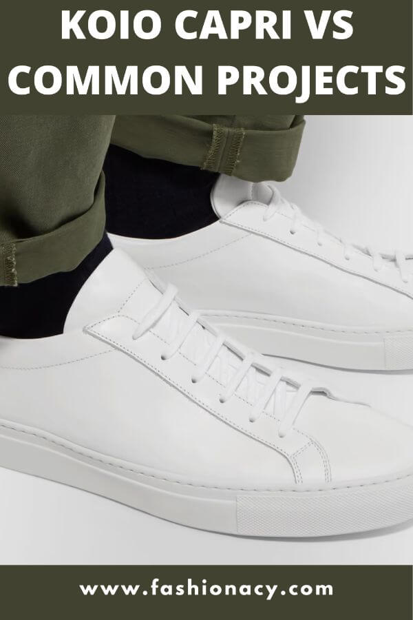 Common Projects Original Achilles vs. Koio Capri Triple White