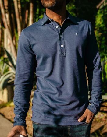 Criquet long sleeve polo shirt