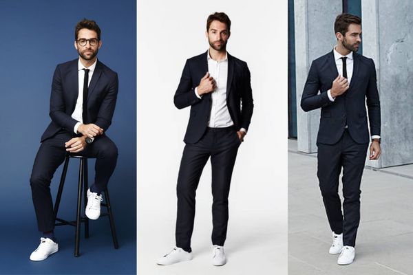 How to Wear Sneakers With a Suit