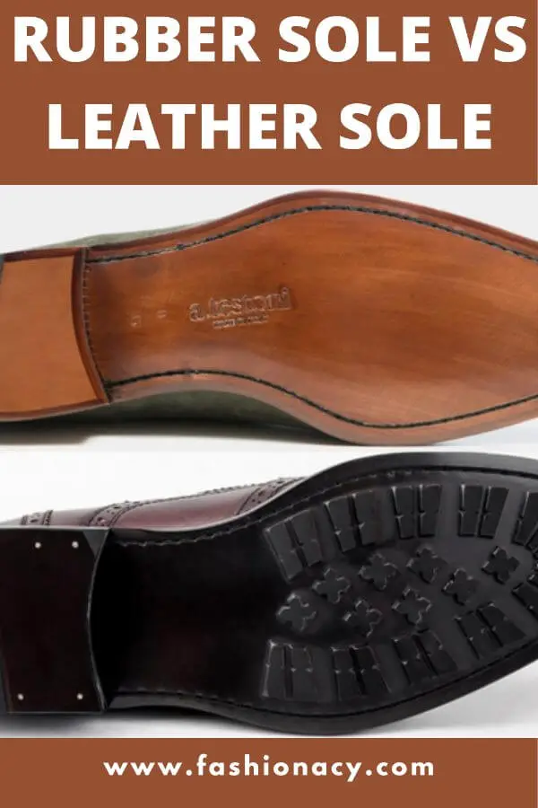 rubber sole vs leather sole