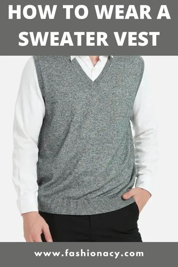 how to style a sweater vest men's