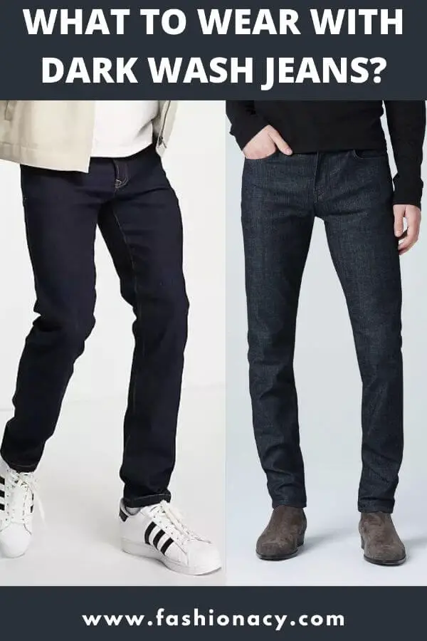 how to style dark wash jeans