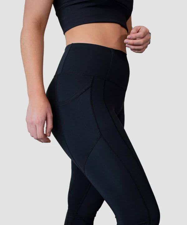 black leggings with side phone pockets