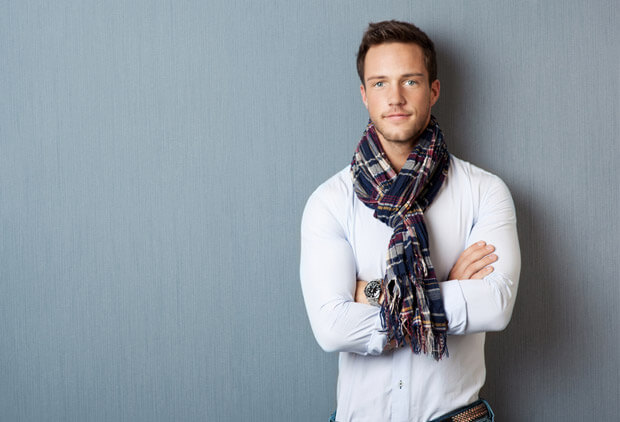 7 Different Ways to Tie a Scarf , Men