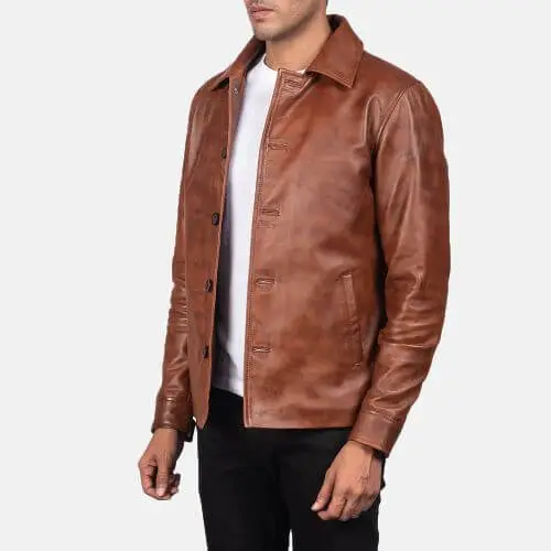 Waffle-Brown-Leather-Jacket-for-men