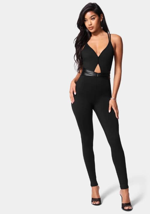 Multi Strap Knit Catsuit