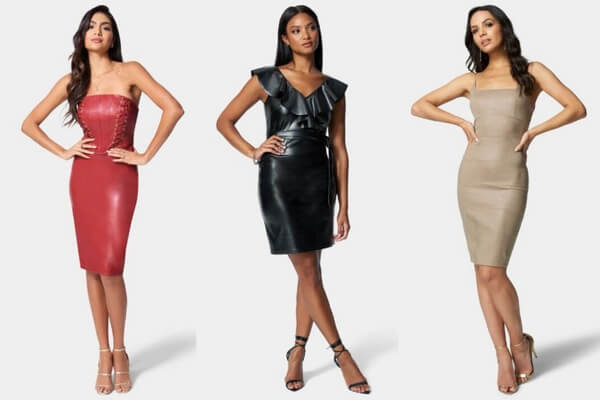 Vegan Leather Dresses (Mini, Midi)