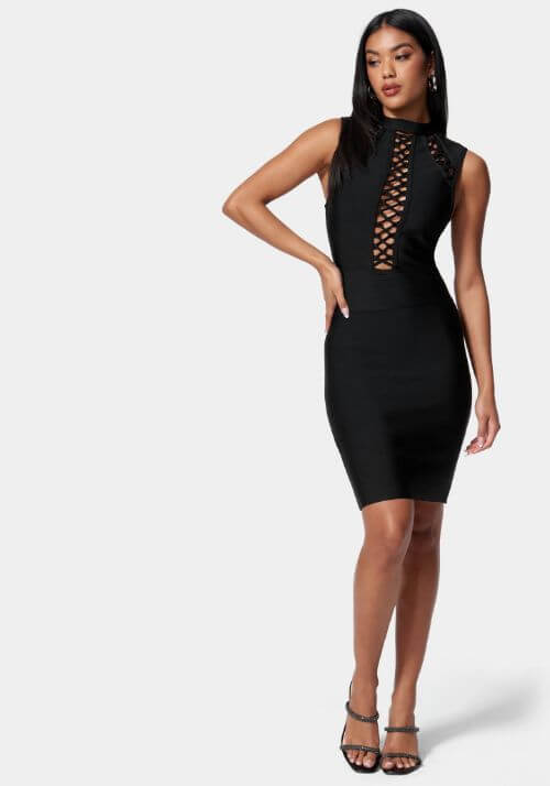 Lace Up Bandage Dress