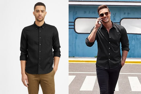 Black Shirt Men Outfit