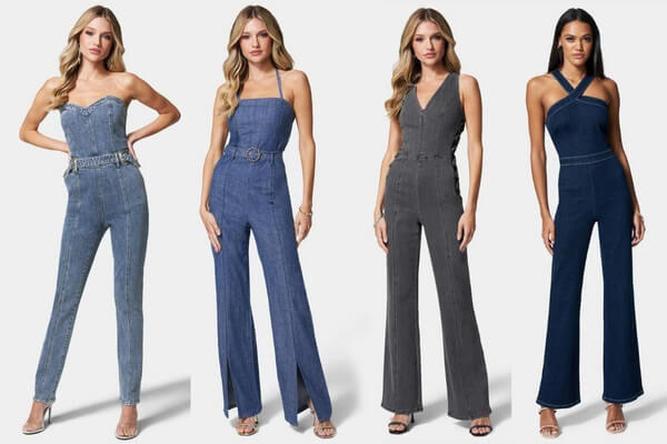 Sleeveless Denim Jumpsuits