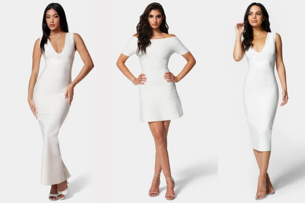 white bandage dresses