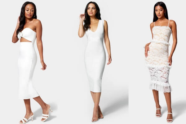 white midi dresses