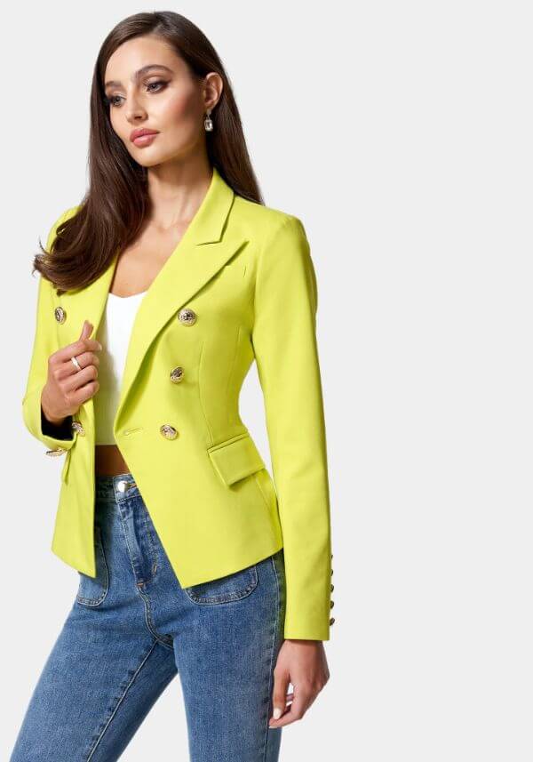 cyber-lime-double-breasted-jacket-women