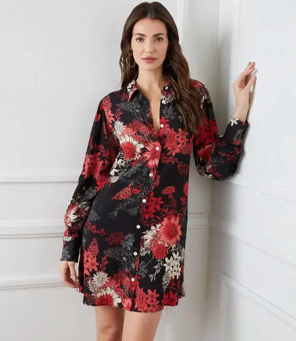 floral shirtdress