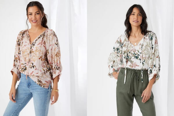 floral tops for women