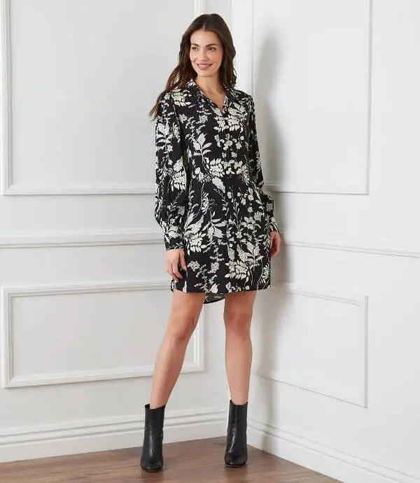 Long Sleeve Shirtdress Outfit