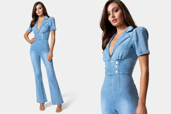 Wide Leg Denim Jumpsuit Outfit