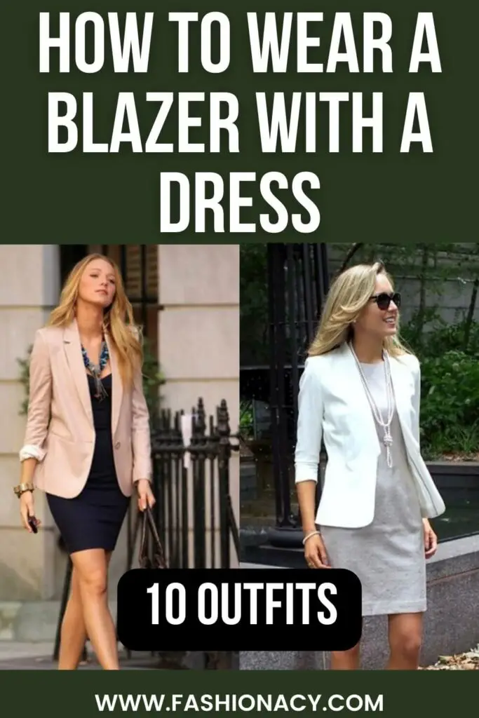 blazer with dress outfits