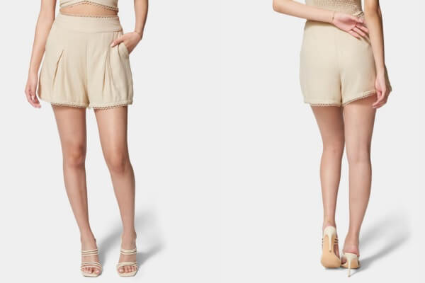 linen shorts outfit summer women
