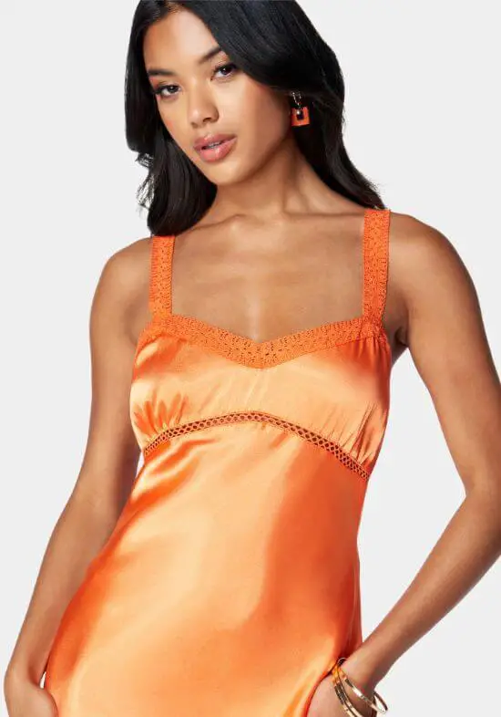 orange-satin-midi-dress