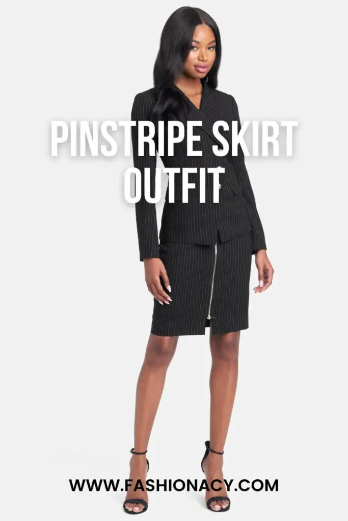 pinstripe skirt