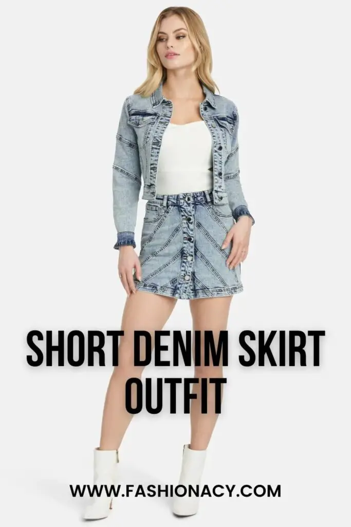 short denim skirt
