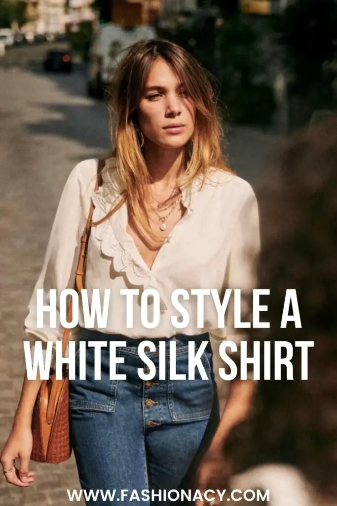 White Silk Shirt Outfit Ideas