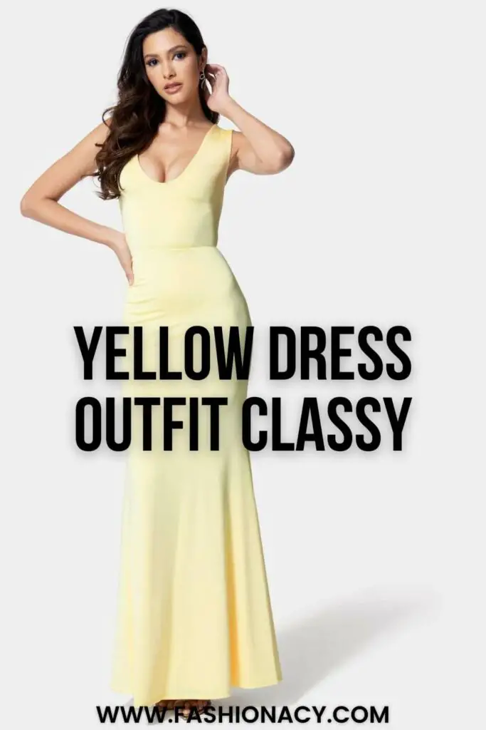 yellow dress classy