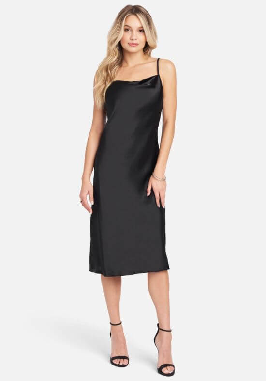 black-satin-slip-midi-dress