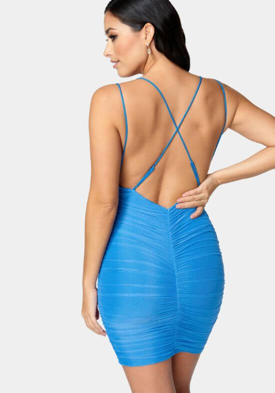 blue-strappy-mesh-dress