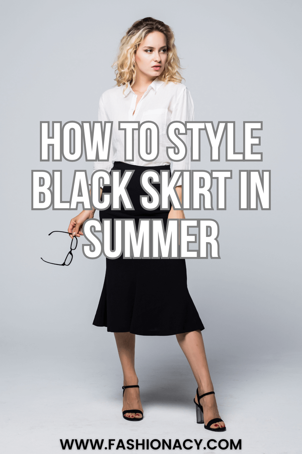 How to Style Black Skirt in Summer