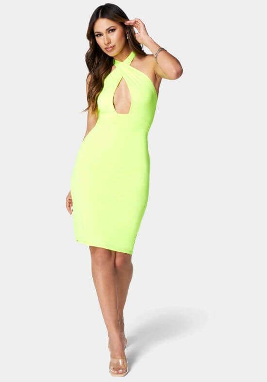 lemon-halter-cutout-midi-dress